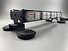 Стробоскоп LED 4 секції проблисковий LED-маячок балка на магнітах світлодіодний 12/24V (192 led діода), фото 7