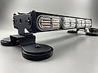 Стробоскоп LED 4 секції проблисковий LED-маячок балка на магнітах світлодіодний 12/24V (192 led діода), фото 9