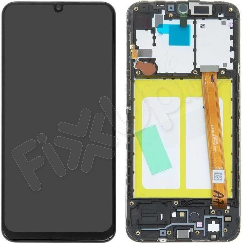 Дисплей для Samsung A202 Galaxy A20e з тачскрином і рамкою в зборі, колір чорний, сервісний оригінал