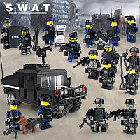 Фигурки человечки военные спецназ swat солдаты оружие машина хаммер