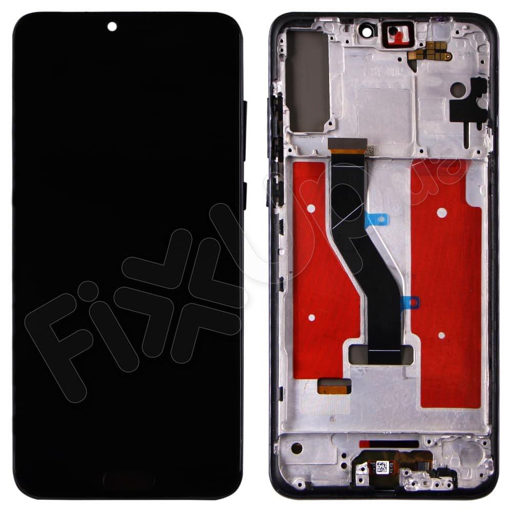 Дисплей для Huawei P20 Pro CLT-L29, з тачскрином і рамкою в зборі, колір чорний, OLED