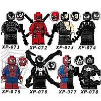 Человечки фигурки супергероев Marvel Веном Человек паук Дедпул 8 шт