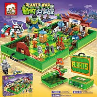Конструктор Зомбі проти рослин "зомбі-кунг-фу" Plants vs Zombies 1123 деталей 17 фігурок у коробці