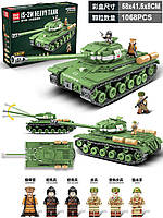 Конструктор советский танк Ис 2 М вторая мировая война и 6 мини фигурок в коробке 1068 деталей