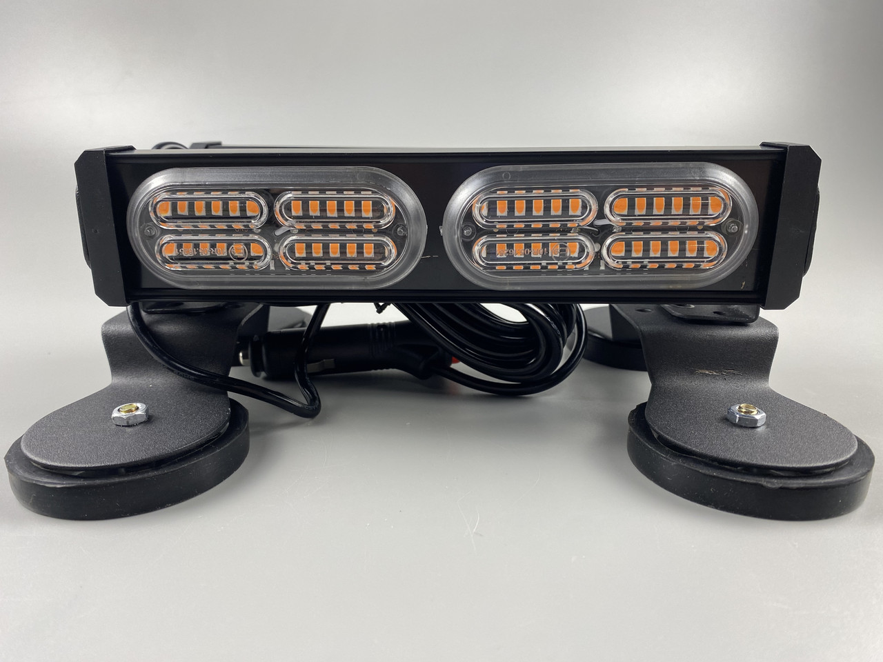 Стробоскоп LED 2 секції двосторонній світловий сигнальний, LED-балка кріплення подвійний магніт універсальний, фото 1