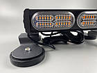 Стробоскоп LED 2 секції двосторонній світловий сигнальний, LED-балка кріплення подвійний магніт універсальний, фото 6