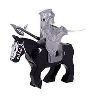 Конструктор фигурки конный рыцарь эльф властелин колец в серебристой броне