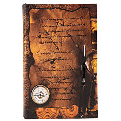 Книга-сейф металева з двома ключами Рукописний лист 26х17х5 см 10001-036