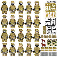 Большой набор конструктор фигурки солдатики военные спецназовцы полицейские swat 20 шт