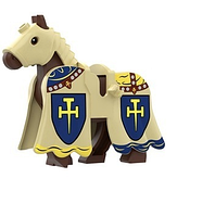 Конструктор фигурка средневековый рыцарский конь лошадь