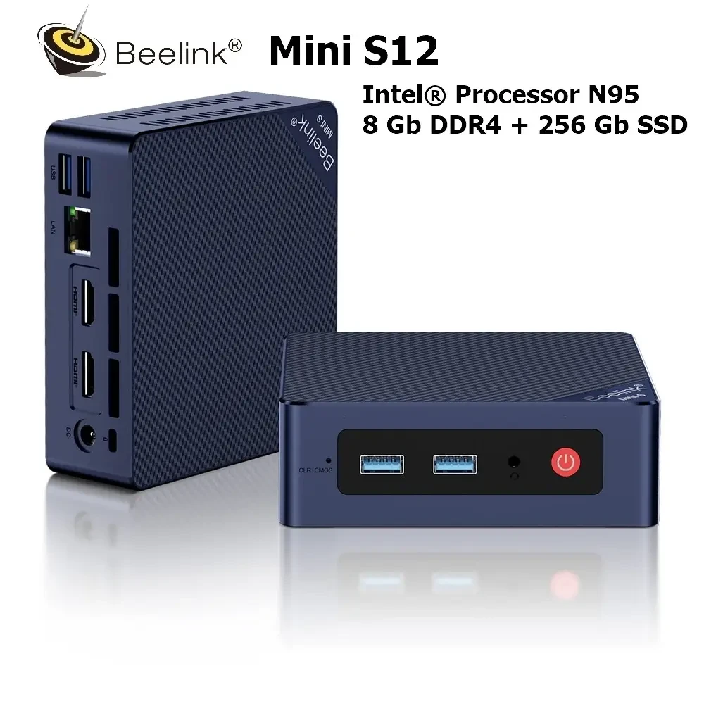 Мини ПК Beelink Mini S12 8/256Gb, N95, Windows 11 Pro (9B.EU2490824K40), фото 1