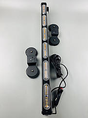 Двосторонній Стробоскоп LED балка на машину 6 секцій 12/24V 144 led діодів кріплення 4 потужних магніти