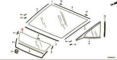 Скло в кришку багажника Honda FCX Clarity (17-) 73711-TRT-A01