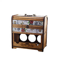 Міні бар подарунковий набір барик Скриня для 3 пляшок F389