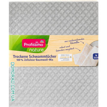 Profissimo Сухі губчасті серветки Trockene Schwammtucher 4шт.