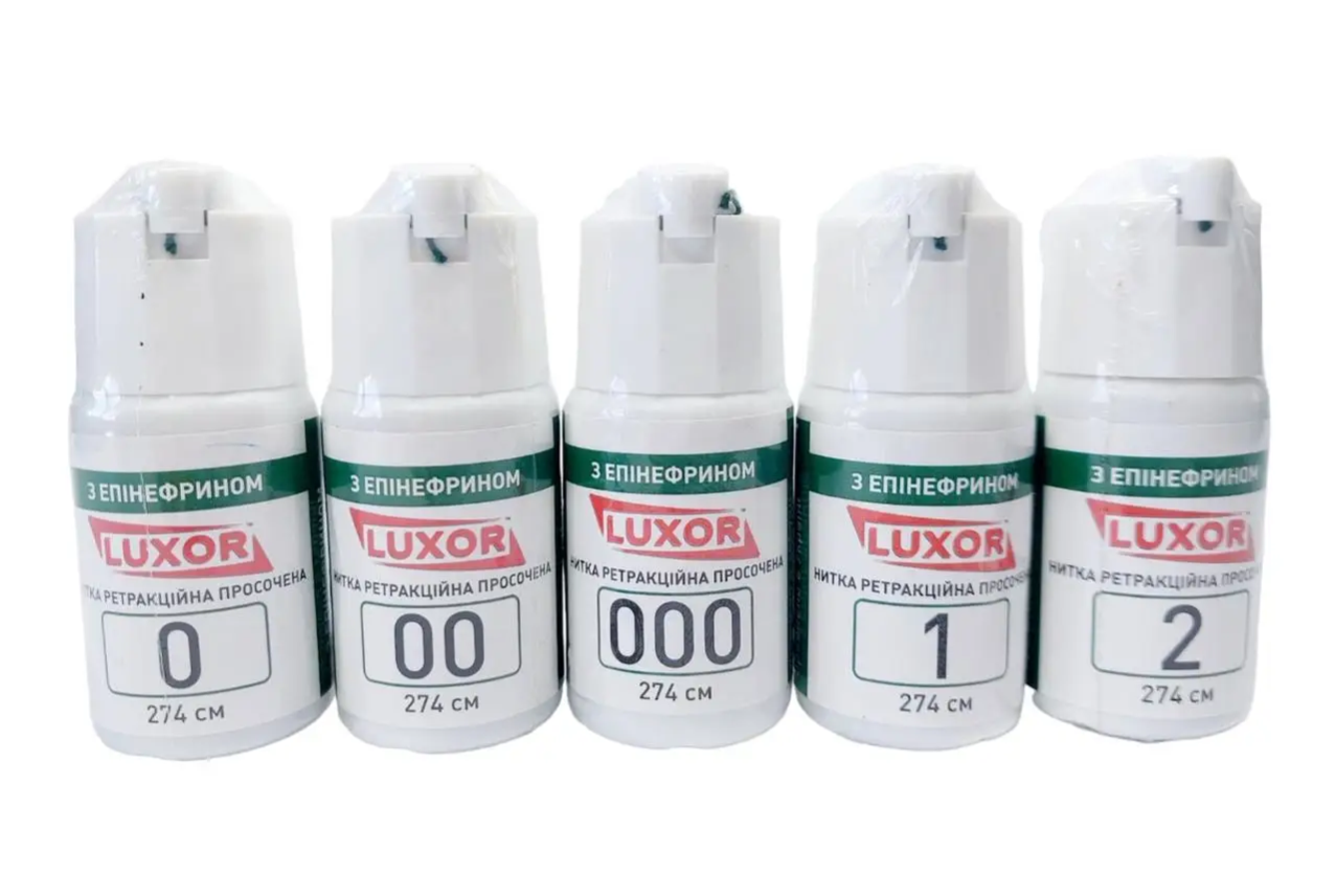 Ретракційна нитка LUXOR №1 Зелена з Епінефрином
