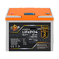 Аккумулятор LP LiFePO4 12,8V - 60 Ah (768Wh) (BMS 50A/25А) пластик LCD для ИБП