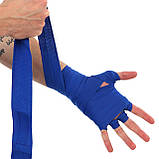 Бинти боксерські 3 метра бавовна з еластаном Zelart BO-3729-3, фото 6