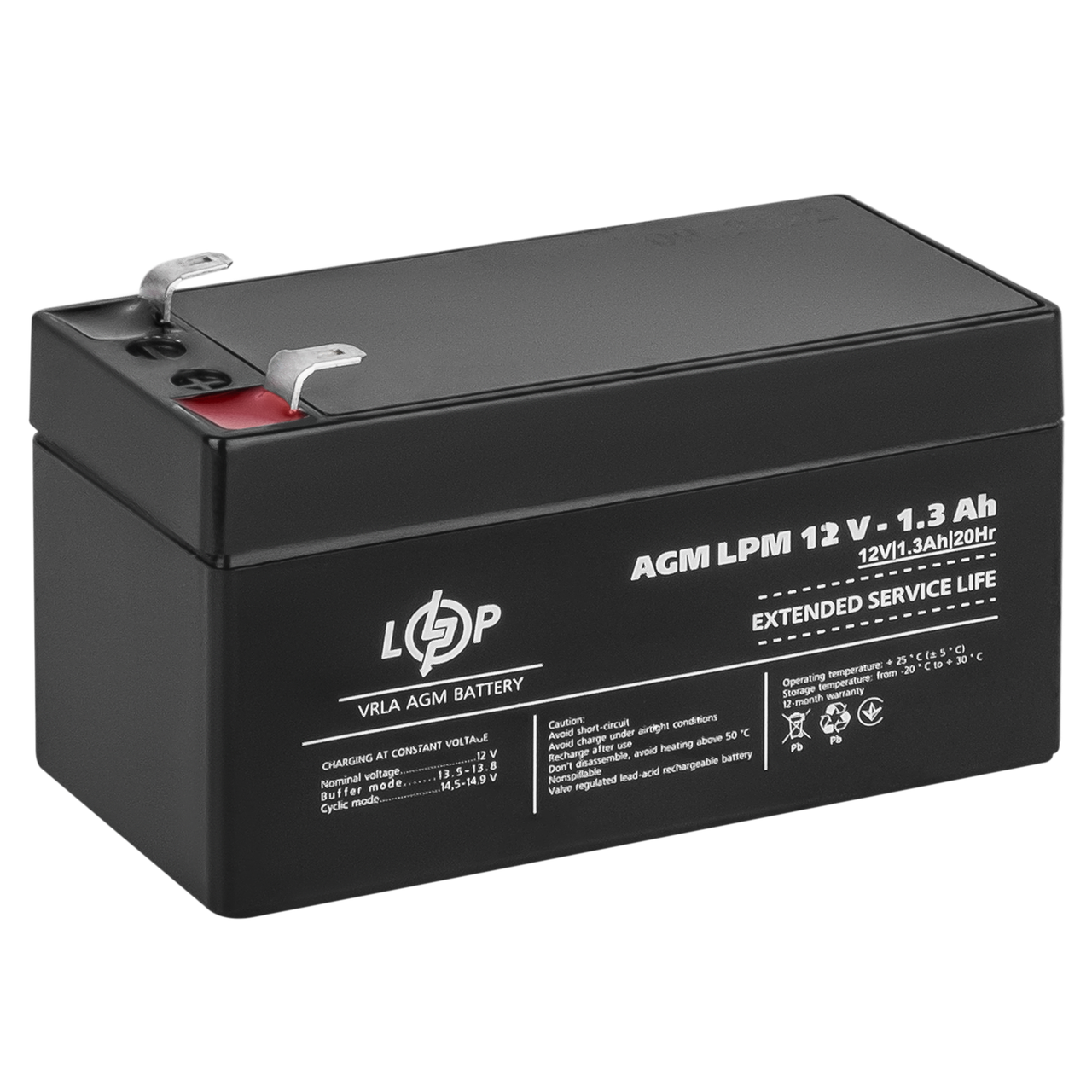Аккумулятор AGM LPM 12V - 1.3 Ah - фото 4 - id-p2030107849