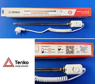 Тен мідний (правий) 600W різьба 1/2" з електронним термостатом для сушарок і радіаторів (Tenko. Україна)