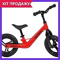 Беговел детский Profi Kids велобег колеса 12 дюймов магниевая рама LMG1249-3 красный