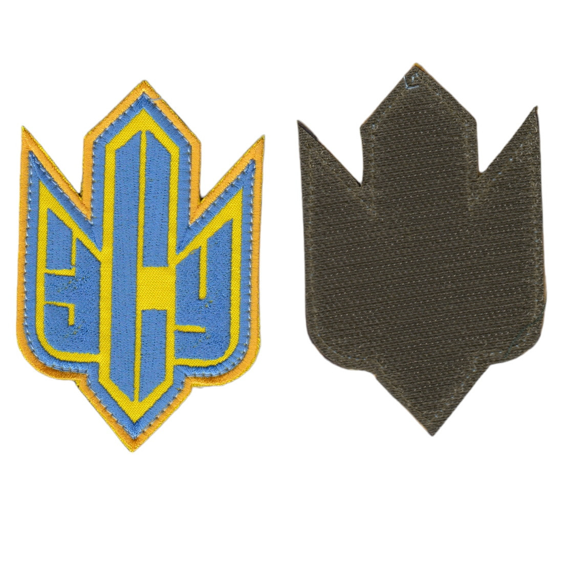 Шеврон військовий / армійський, ГЕРБ ЗСУ. на жовтому 7 см * 11 см