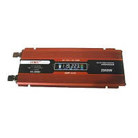 Перетворювач напруги — автоінвертор з LCD-дисплеєм 12 220 UKC 2000w 12v-220v, фото 3