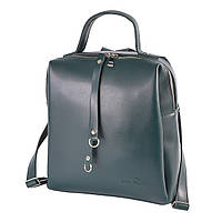 АКЦИЯ! ЗЕЛЕНЫЙ - гладкая экокожа - качественный фабричный рюкзак на два отделения на молниях (Луцк, 660)