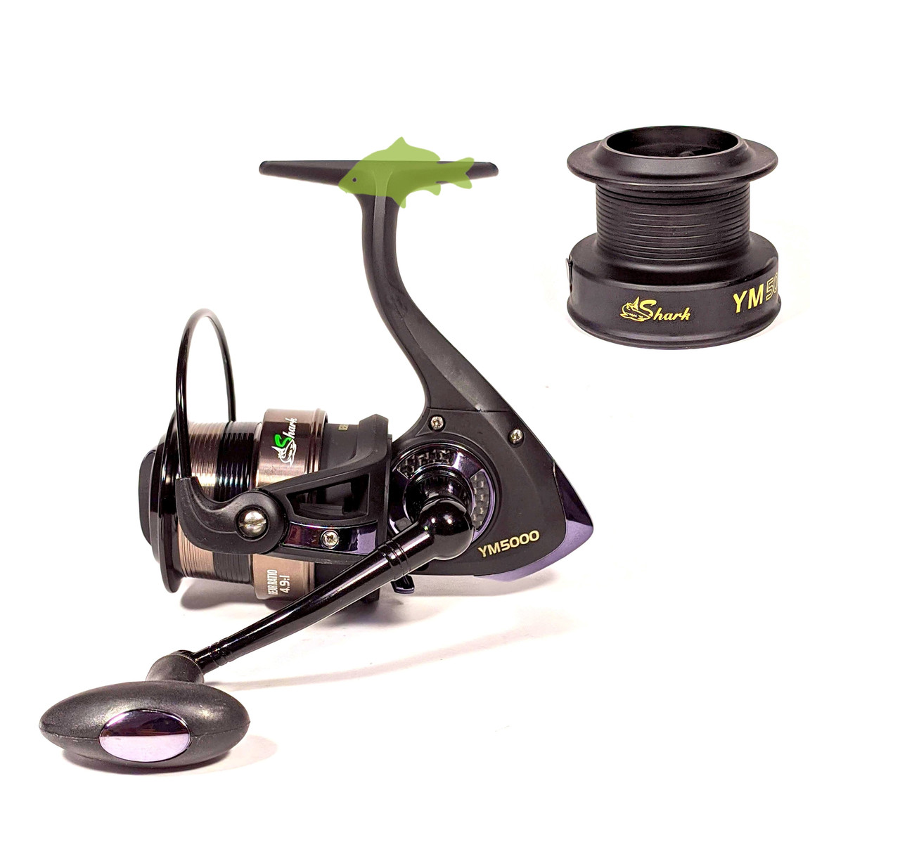 Котушка фідерна Shark YM 5000 (5+1BB, 4.9:1) конусна шпуля, фото 1
