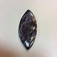 Чароит крупный кабошон маркиз камень без оправы 56*24 мм., кабошон под изделие с натуральным чароитом Индия