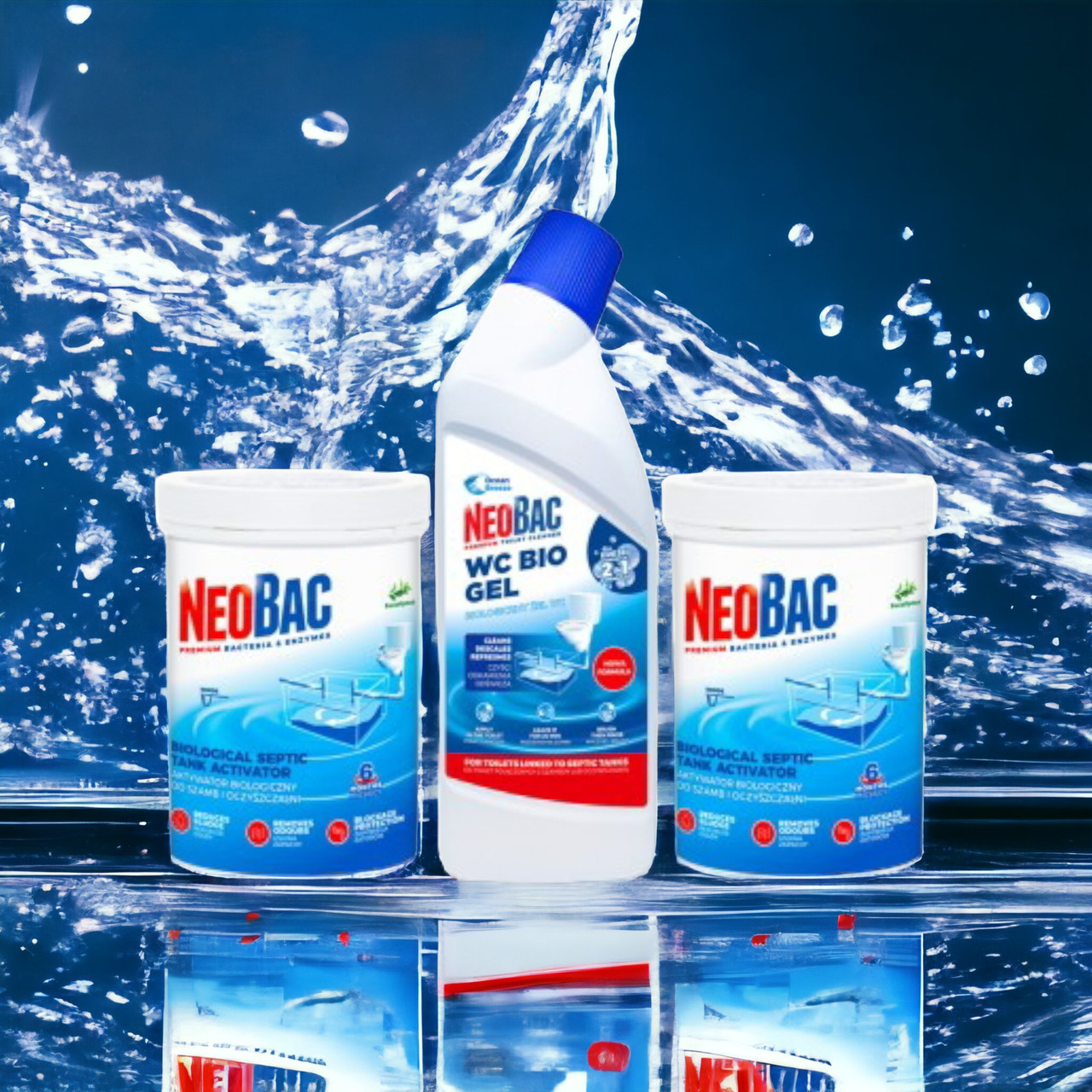 Набір Біоактиваторів Neobac для очисних споруд на 1 рік + Bio Gel WC 750 мл.