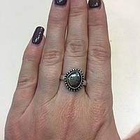 Черный сапфир натуральный кольцо с камнем черный сапфир 18 размер Индия
