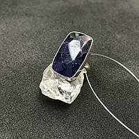 Сапфировый кварц форма багет кольцо (цвет сапфир) 18,3 размер Индия