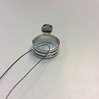 Кільце з раух-топазом димчастий кварц в сріблі 19 розмір. Кільце з каменем раух-топаз Індія