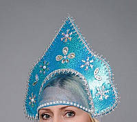 Новогодний головной убор для костюма зимы, красавицы, Снегурочки - ВИОЛЕТТА
