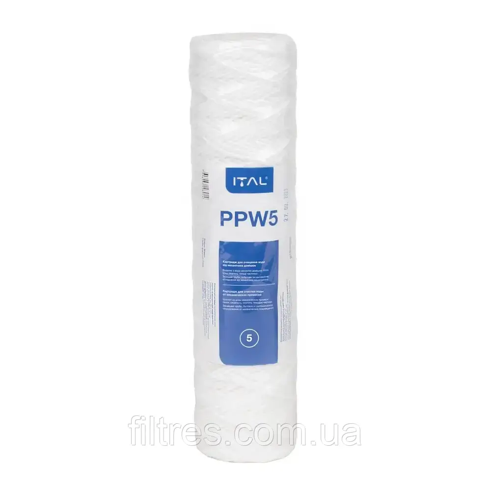 Картридж із поліпропіленової нитки ITAL PPW 2,5"x10" 5 мкм