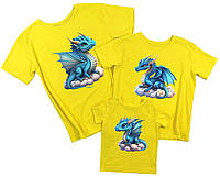 Драконы - комплект новогодних футболок для всей семьи