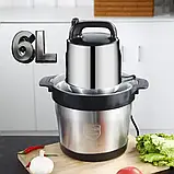 Електрична двошвидкісна м'ясорубка King Style T-DLG01 6л / Харчовий подрібнювач, фото 5
