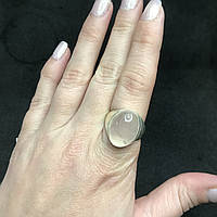 Розовый кварц капля кольцо с розовым кварцем в серебре 18,7 размер Индия