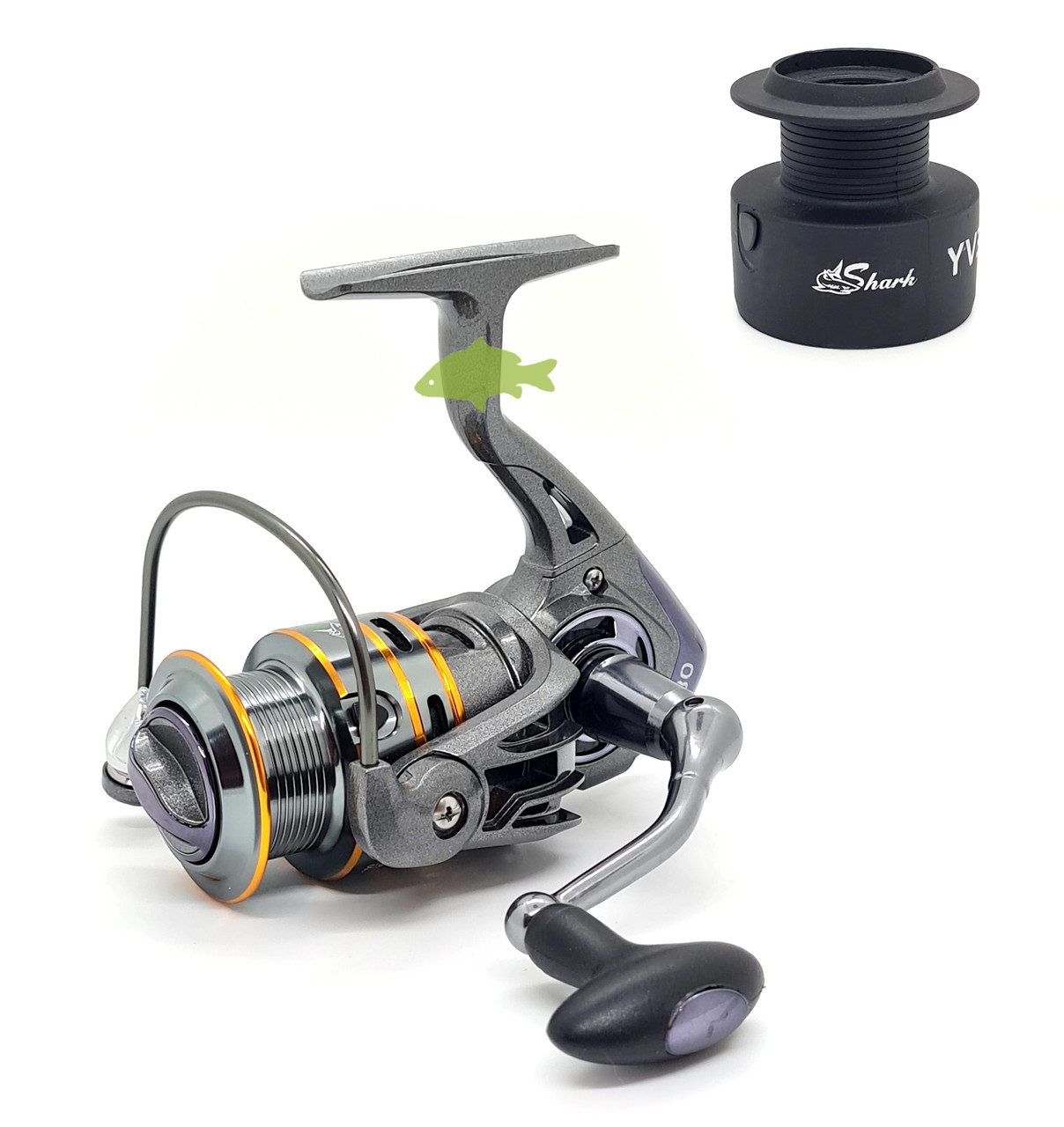 Якісна котушка Shark YV 40 (4000) Carbon (7+1bb), котушка для лову щуки, судака