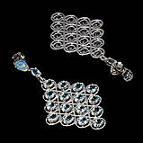 Сережки. Натуральний опал і блакитний топаз. Срібло 925., фото 2