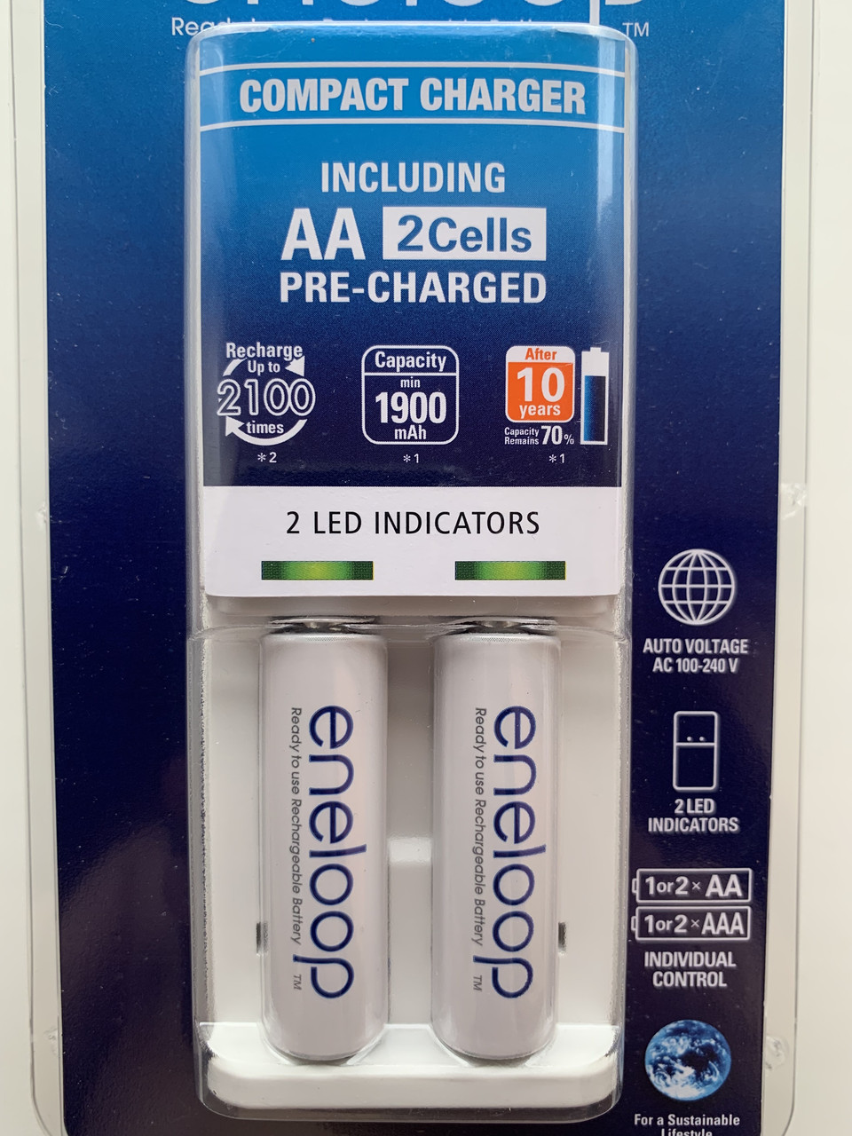Зарядний пристрій Panasonic Eneloop BQ-CC50 + 2 R6/AA Eneloop 2000 мА·год