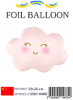 Фольгированный шар Облако розовое 72х56 см (Китай) в упаковке