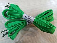 Шнурки зеленые Неон ФМ для спортивной обуви 8мм плоские (L=120см)