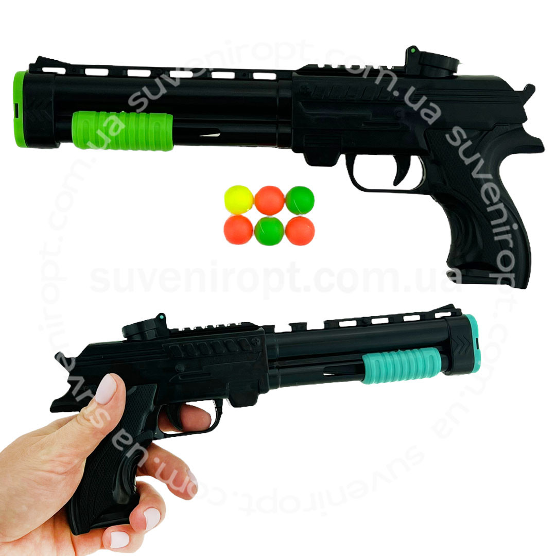 Великий іграшковий пістолет із кулями, фото 1