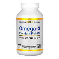 Омега 3, California Gold Nutrition Omega-3 240 капсул