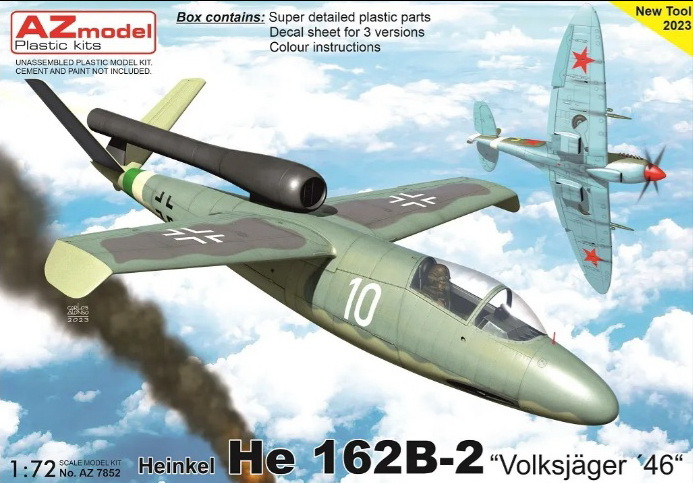 1/72 AZ model 7852 Heinkel He 162B-2 “Volksjäger 46”