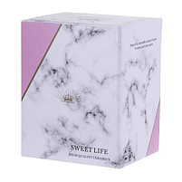 Чашка Happy day 420мл порцеляна з кришкою та золотою ложкою нічний синій із зол.напил. БОНА ДІ, фото 2