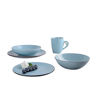 Тарілка супова Pattern 20см YF6002-5 блакитний LIMITED EDITION, фото 4
