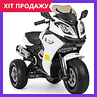 Детский мотоцикл на аккумуляторе электромотоцикл трехколесный Bambi M 3913EL-1 белый